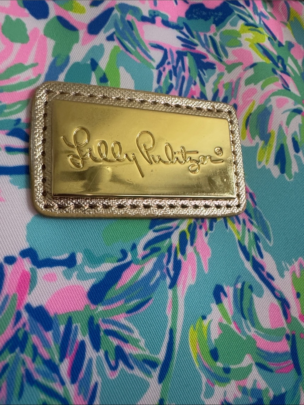 Lilly Pulitzer Pink, Aqua Print Tech Zip Around Case - Picture 2 of 8